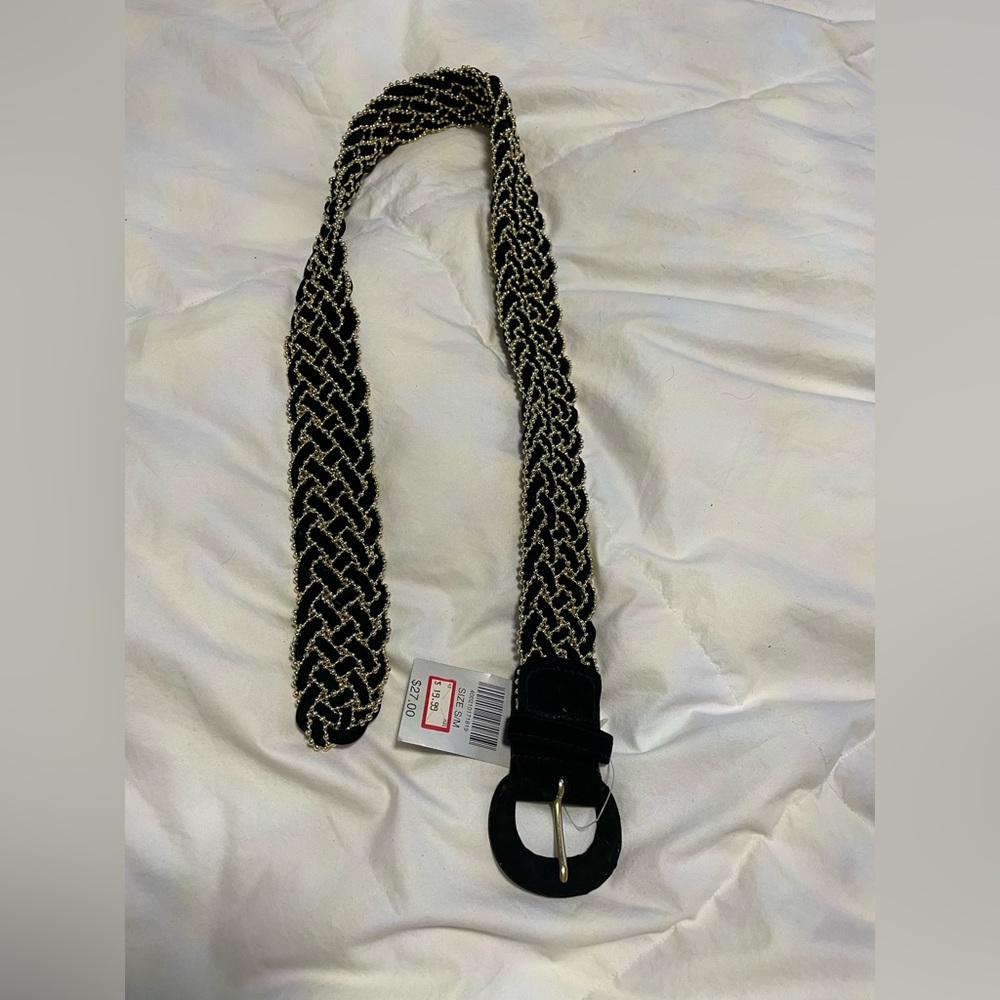 Black beaded belt